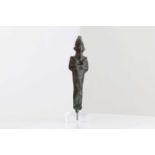 An Egyptian bronze shabti figure,