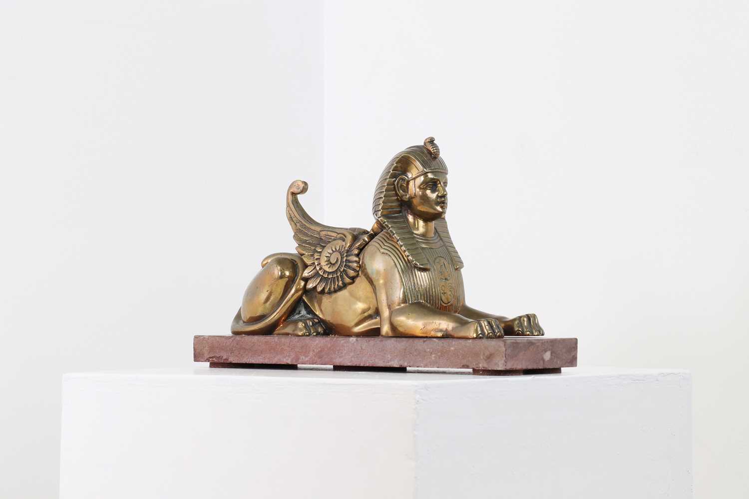 An Empire-style bronze figure of a sphinx, - Image 2 of 4