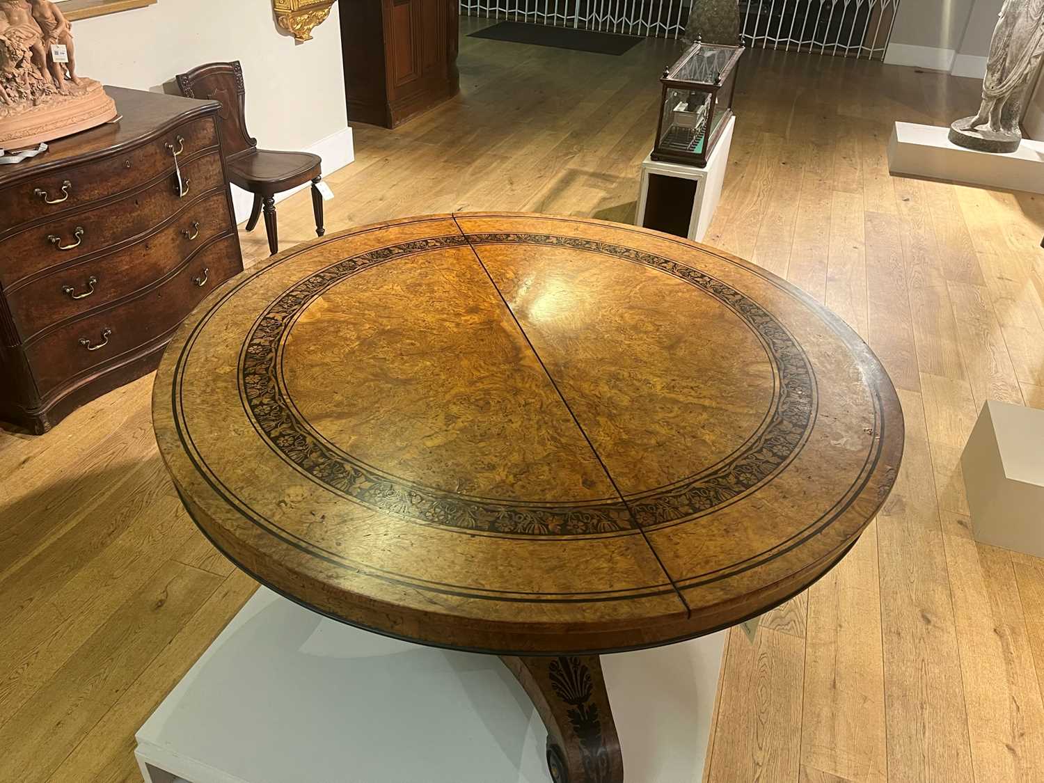 A Regency pollard oak, yew and ebony centre table attributed to George Bullock, - Image 25 of 51