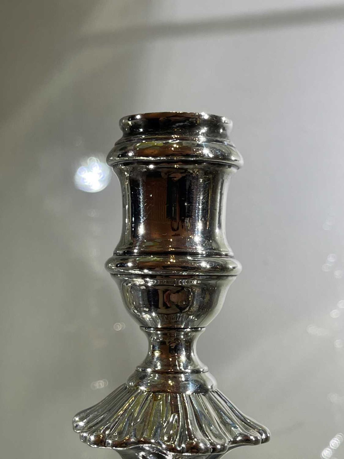 A pair of George II silver table candlesticks, - Image 28 of 39