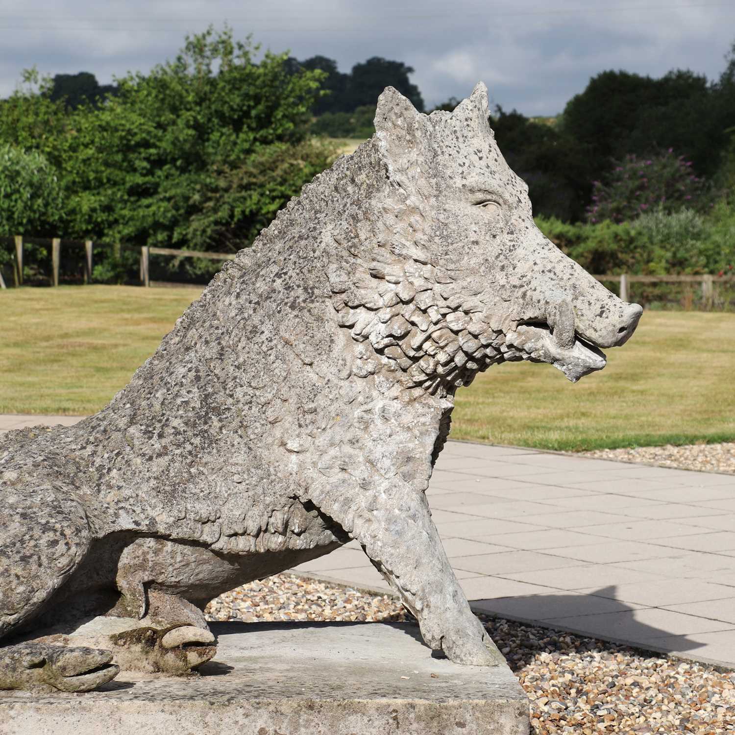 A Victorian composite stone model of the Uffizi Boar, called 'Il Porcellino',