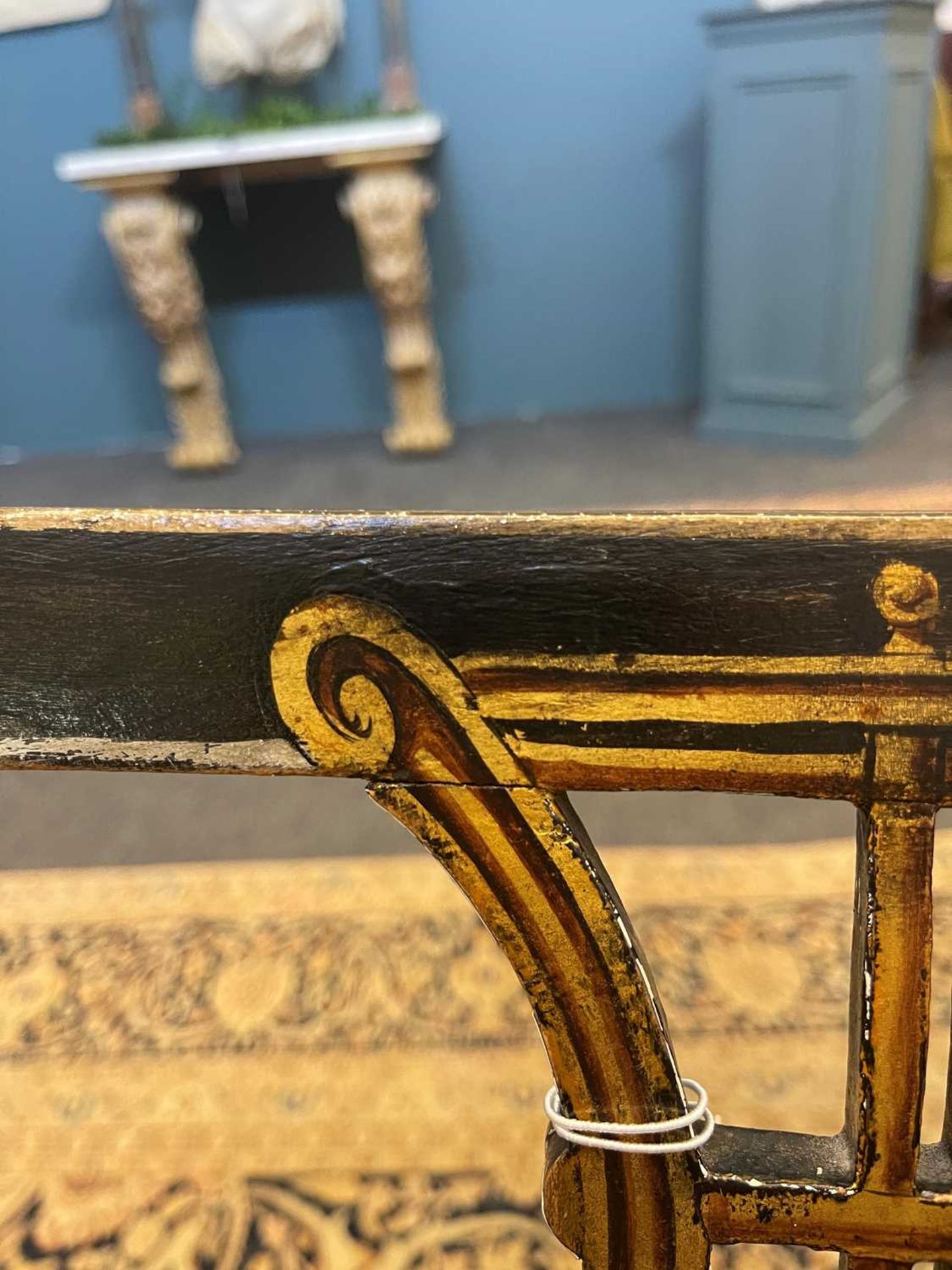 A pair of Regency ebonised and parcel-gilt armchairs, - Image 29 of 47