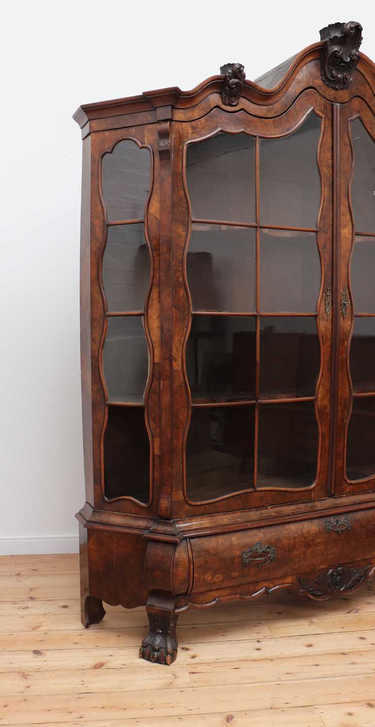 A walnut display cabinet, - Image 2 of 11