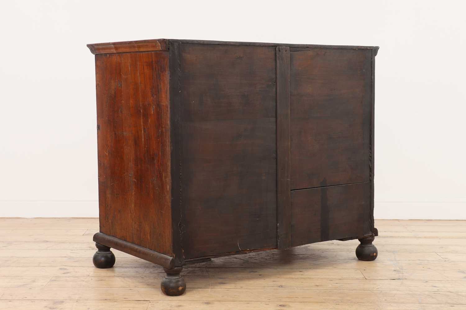 A William and Mary walnut and feather-banded chest of drawers, - Image 4 of 5