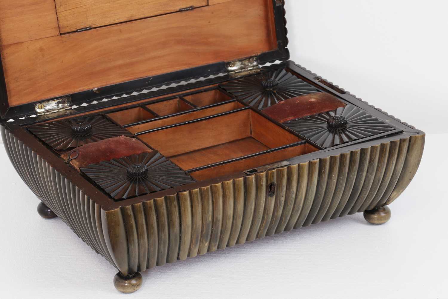 A horn and sandalwood box, - Image 6 of 27