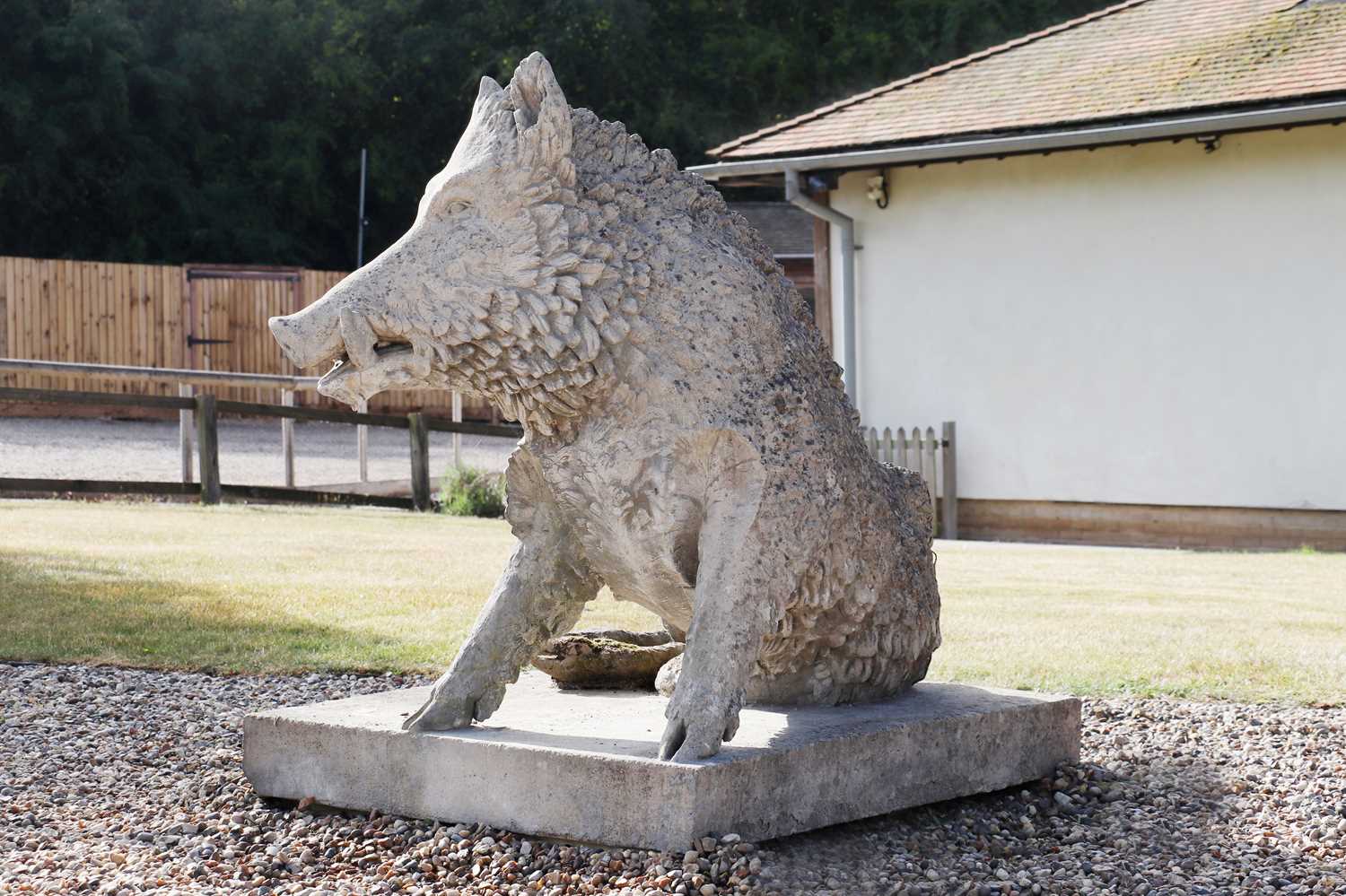 A Victorian composite stone model of the Uffizi Boar, called 'Il Porcellino', - Image 8 of 20