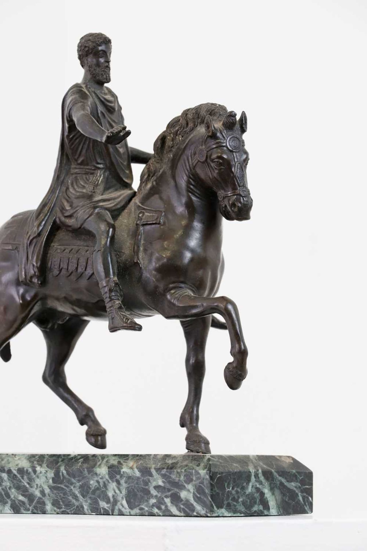 A patinated bronze of Marcus Aurelius, - Image 2 of 11