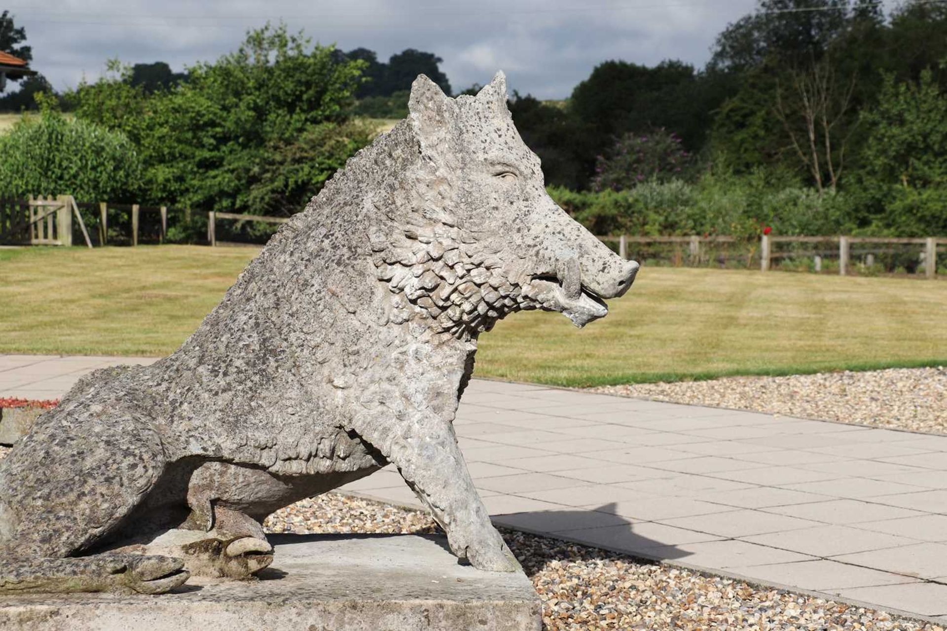 A Victorian composite stone model of the Uffizi Boar, called 'Il Porcellino', - Image 4 of 20