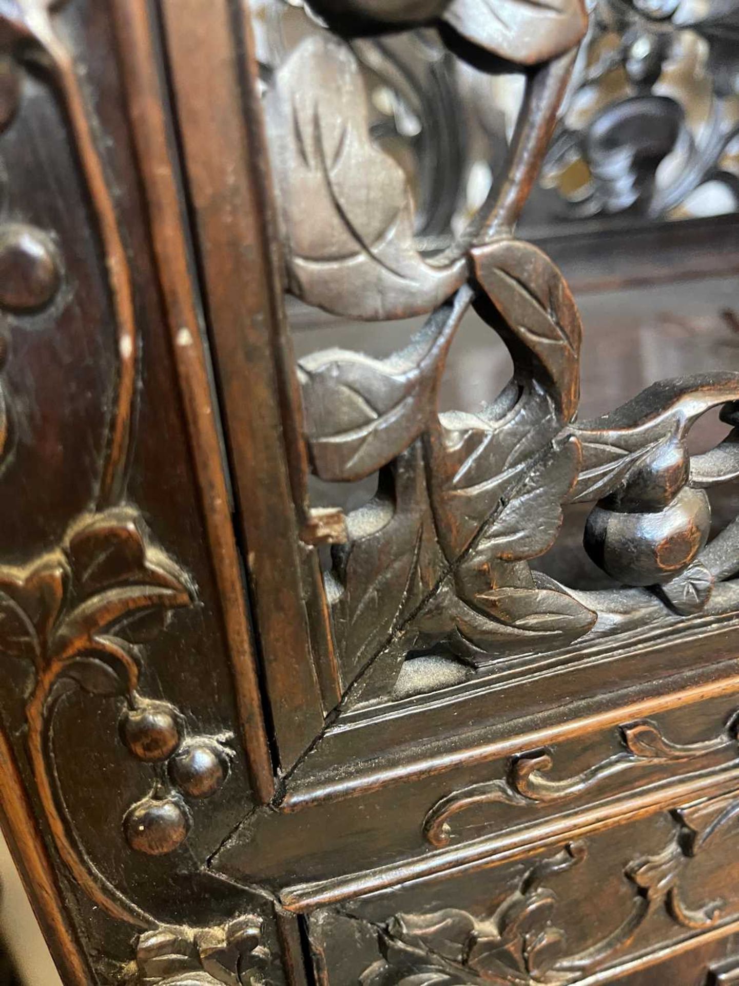 A carved and pierced hardwood cabinet, - Image 29 of 33