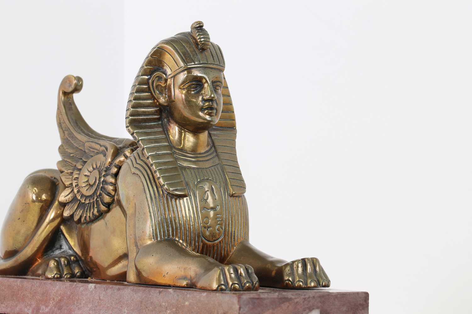 An Empire-style bronze figure of a sphinx, - Image 4 of 4