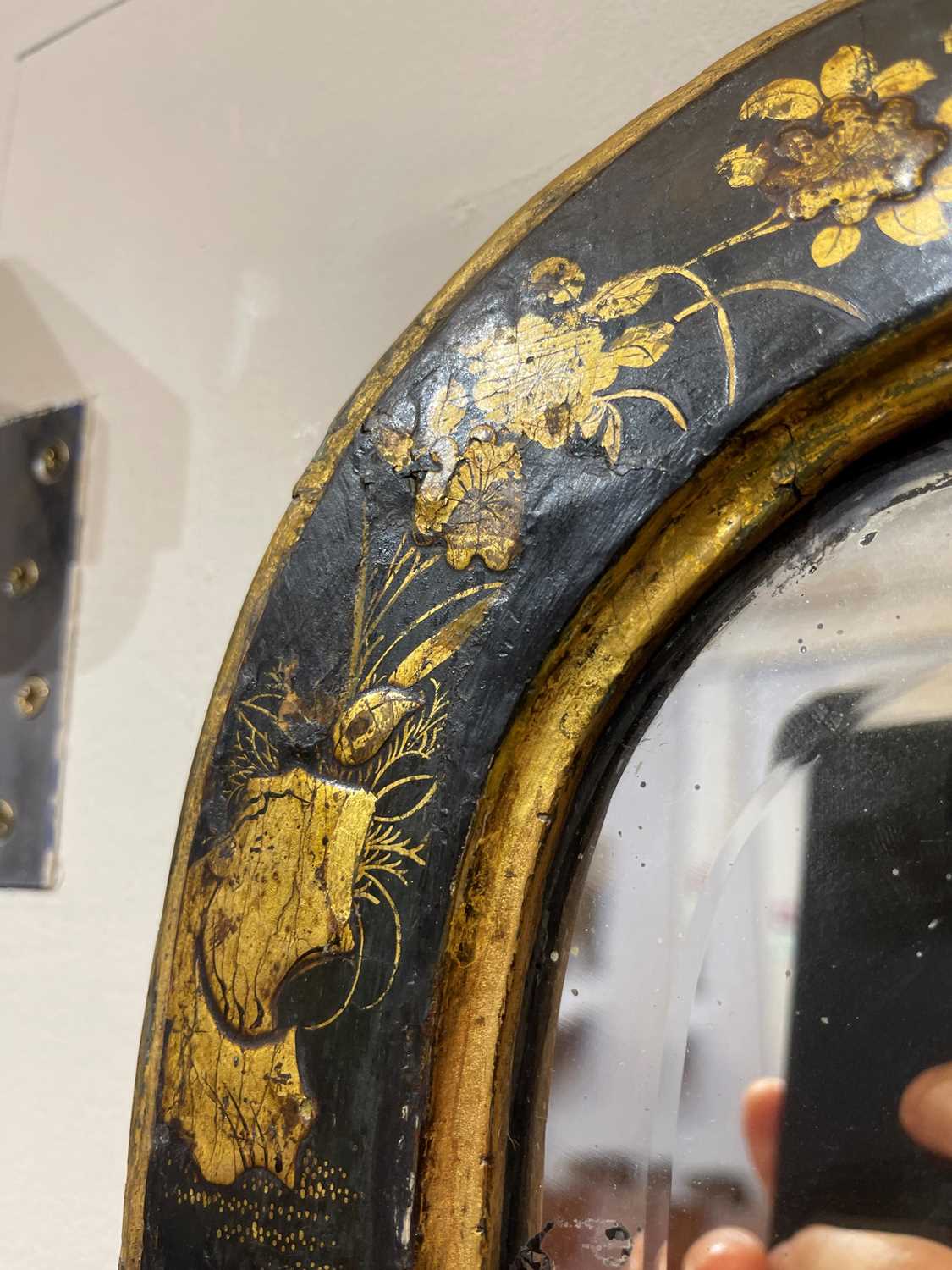 A George I black lacquered and Japanned pier mirror, - Image 27 of 28