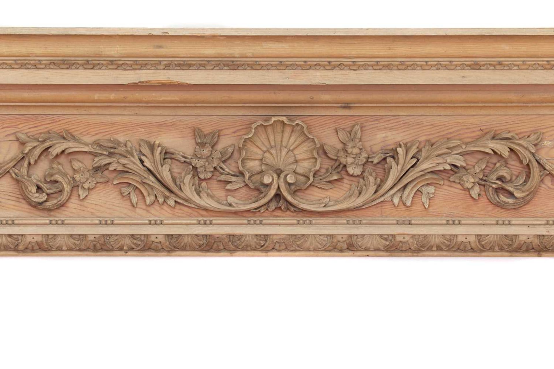 A George II-style carved pine fire surround, - Image 3 of 5