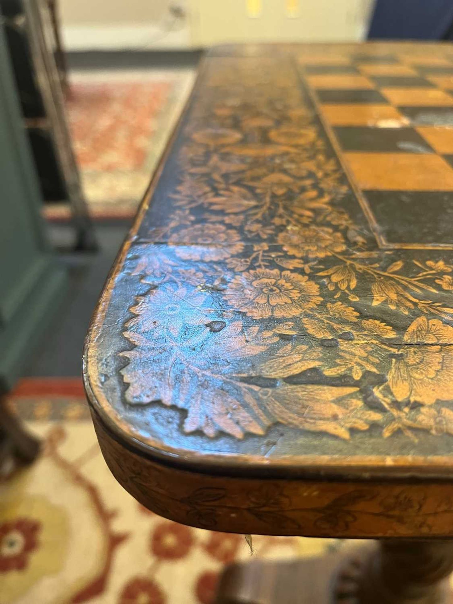 A George IV rosewood and penwork occasional table, - Image 12 of 26