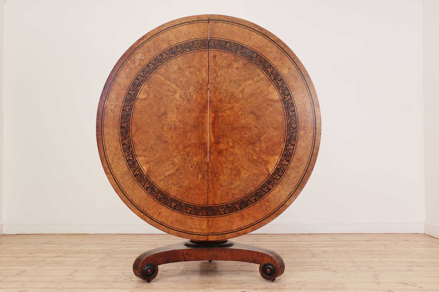 A Regency pollard oak, yew and ebony centre table attributed to George Bullock, - Image 2 of 51