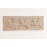 A fibreglass bas relief panel,