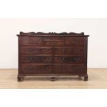 A George III mahogany mule chest,