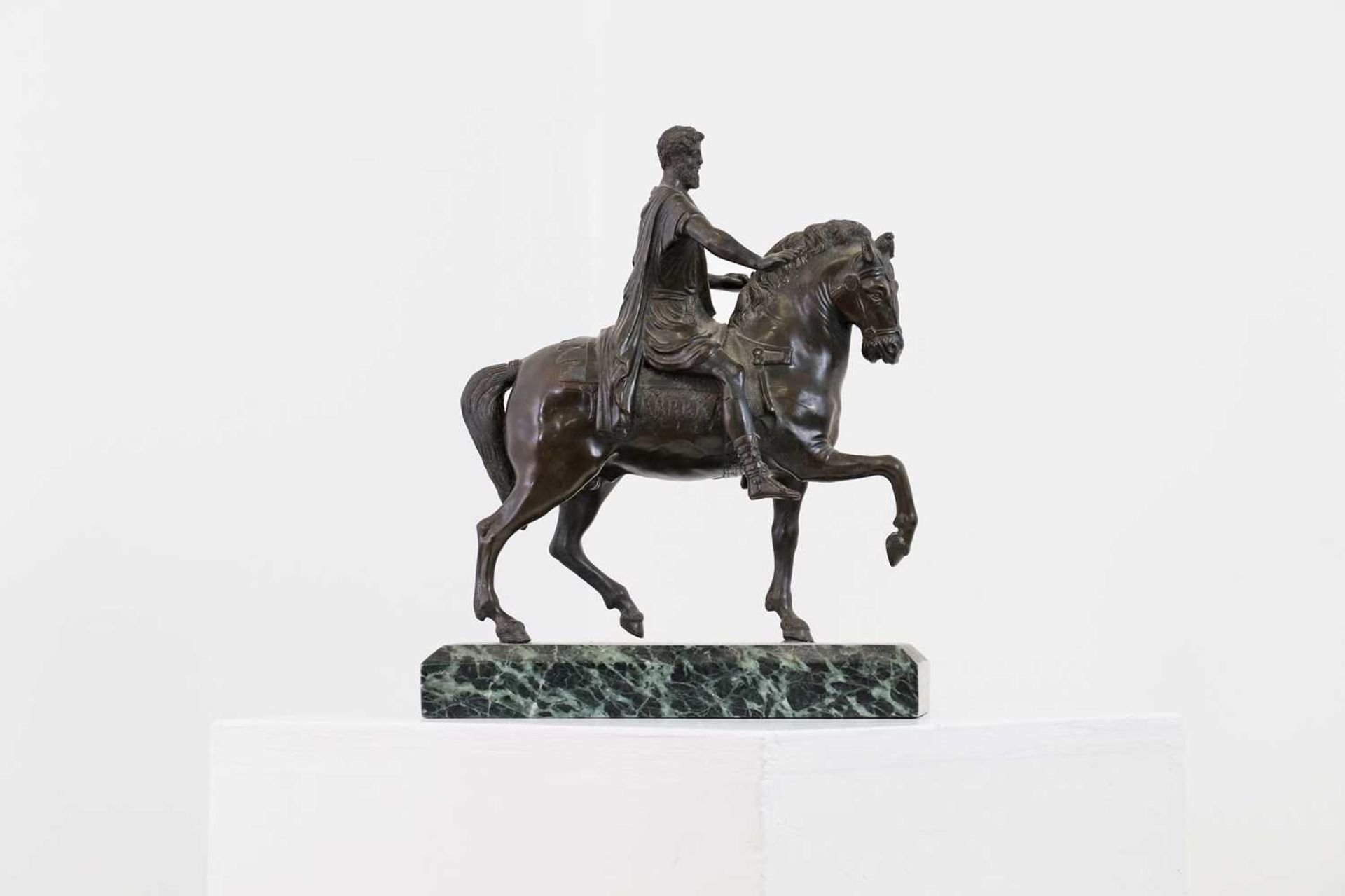 A patinated bronze of Marcus Aurelius, - Image 3 of 11