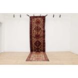 A narrow Persian Heriz wool runner,