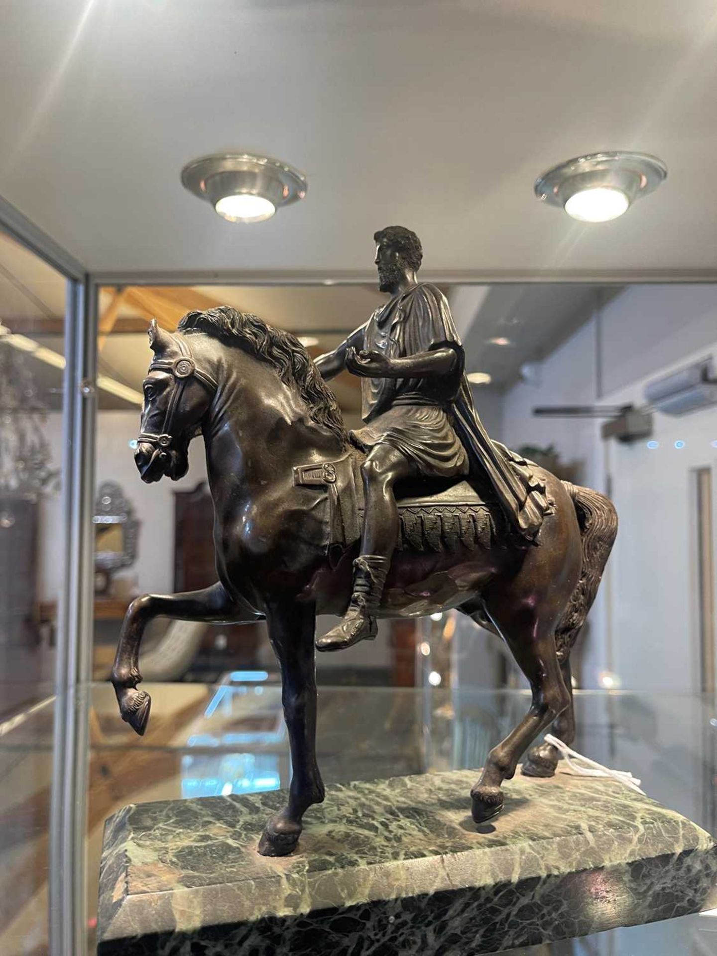 A patinated bronze of Marcus Aurelius, - Image 8 of 11