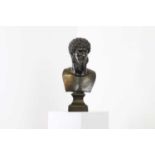A grand tour patinated bronze bust of Lucius Verus,