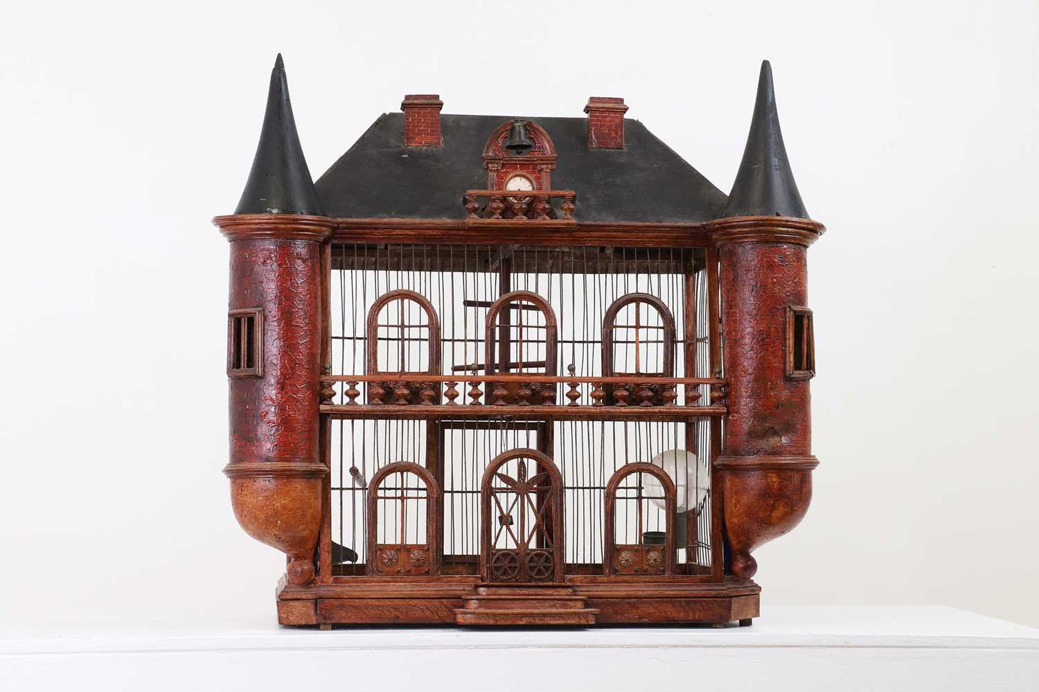 A large painted birdcage, - Image 4 of 4