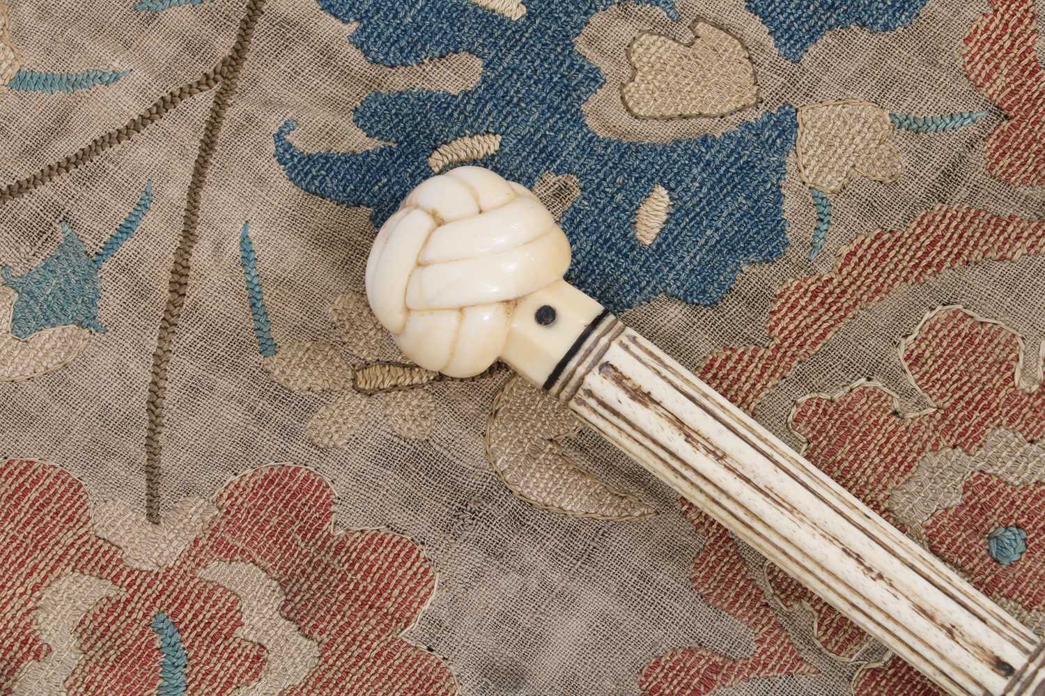 A marine ivory walking stick,