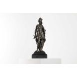 A patinated bronze figure of Ajax,