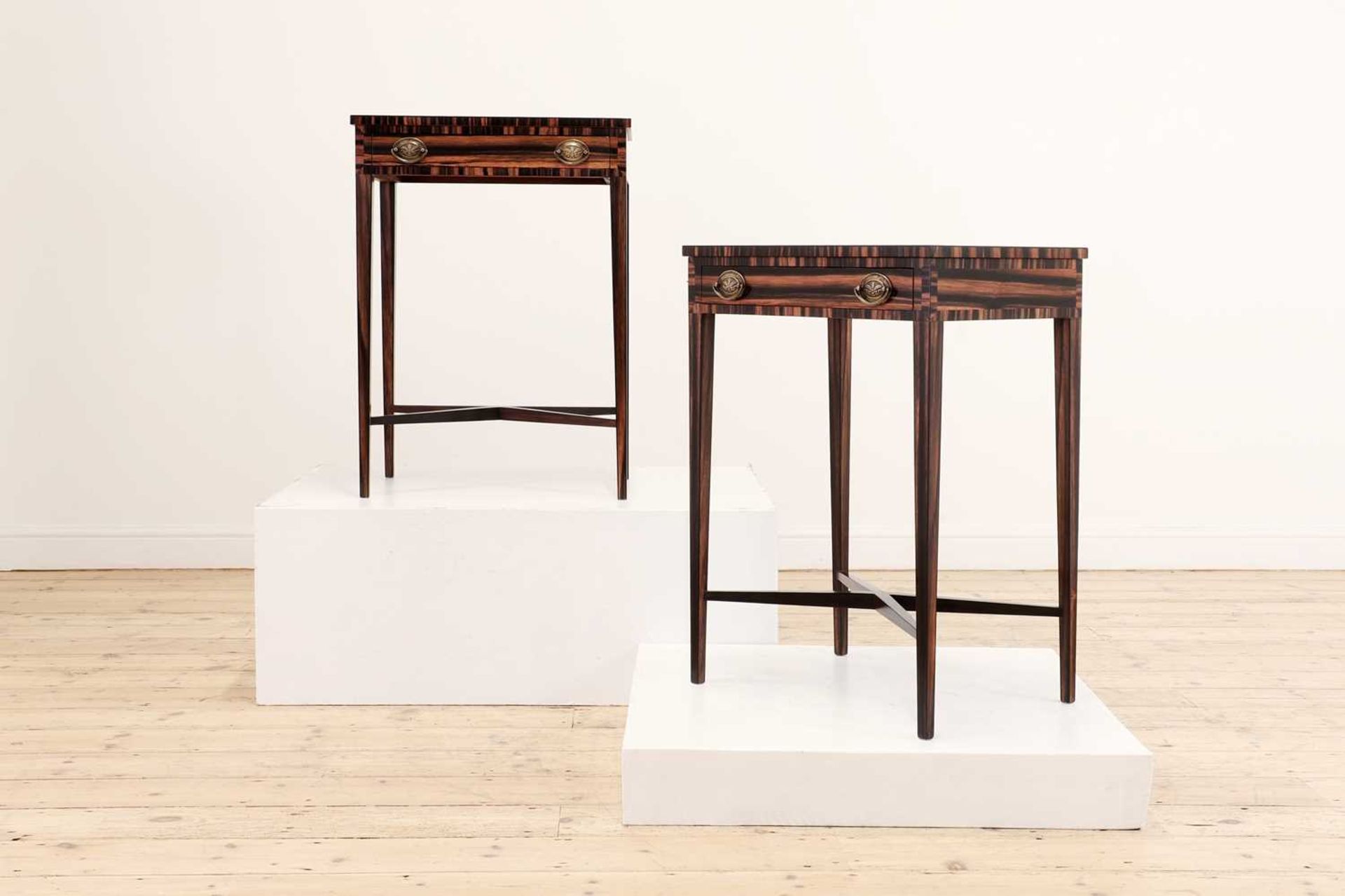 A pair of George III-style coromandel side tables, - Image 2 of 4