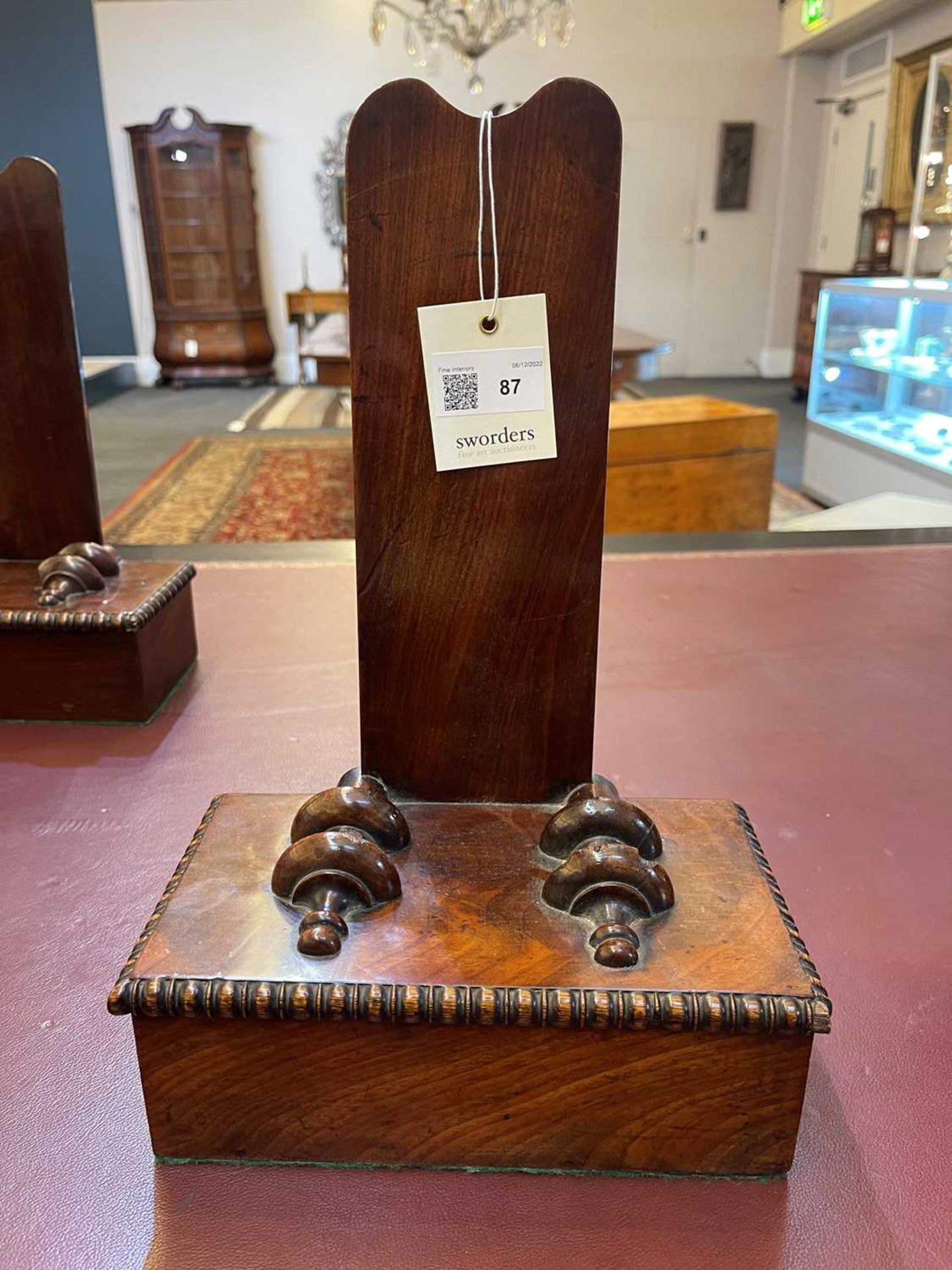 A group of three mahogany plate stands, - Image 25 of 25