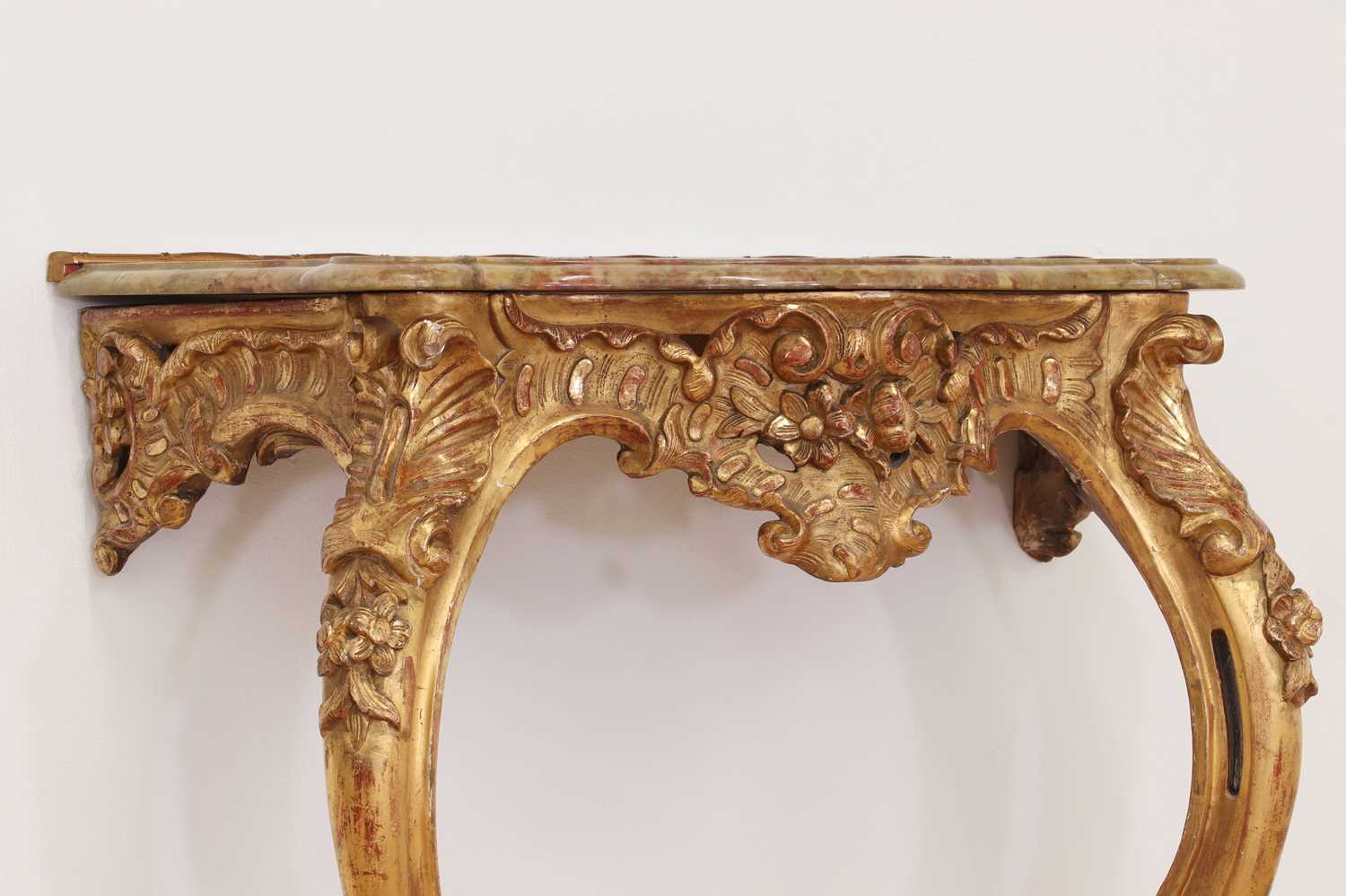 A carved giltwood pier table, - Image 3 of 5