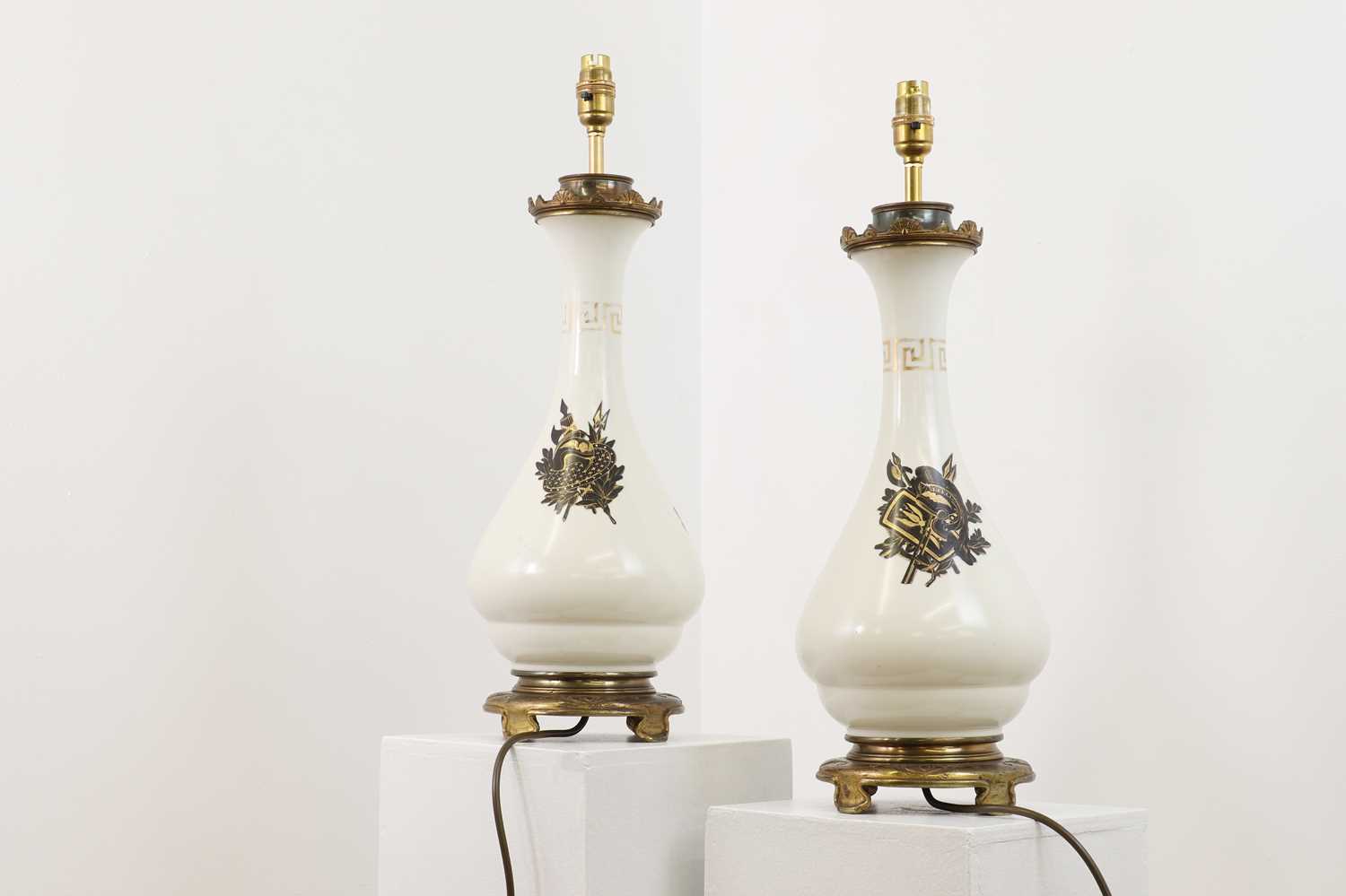A pair of gilt-metal-mounted vase lamps, - Image 2 of 4
