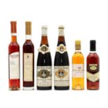A collection of dessert wines