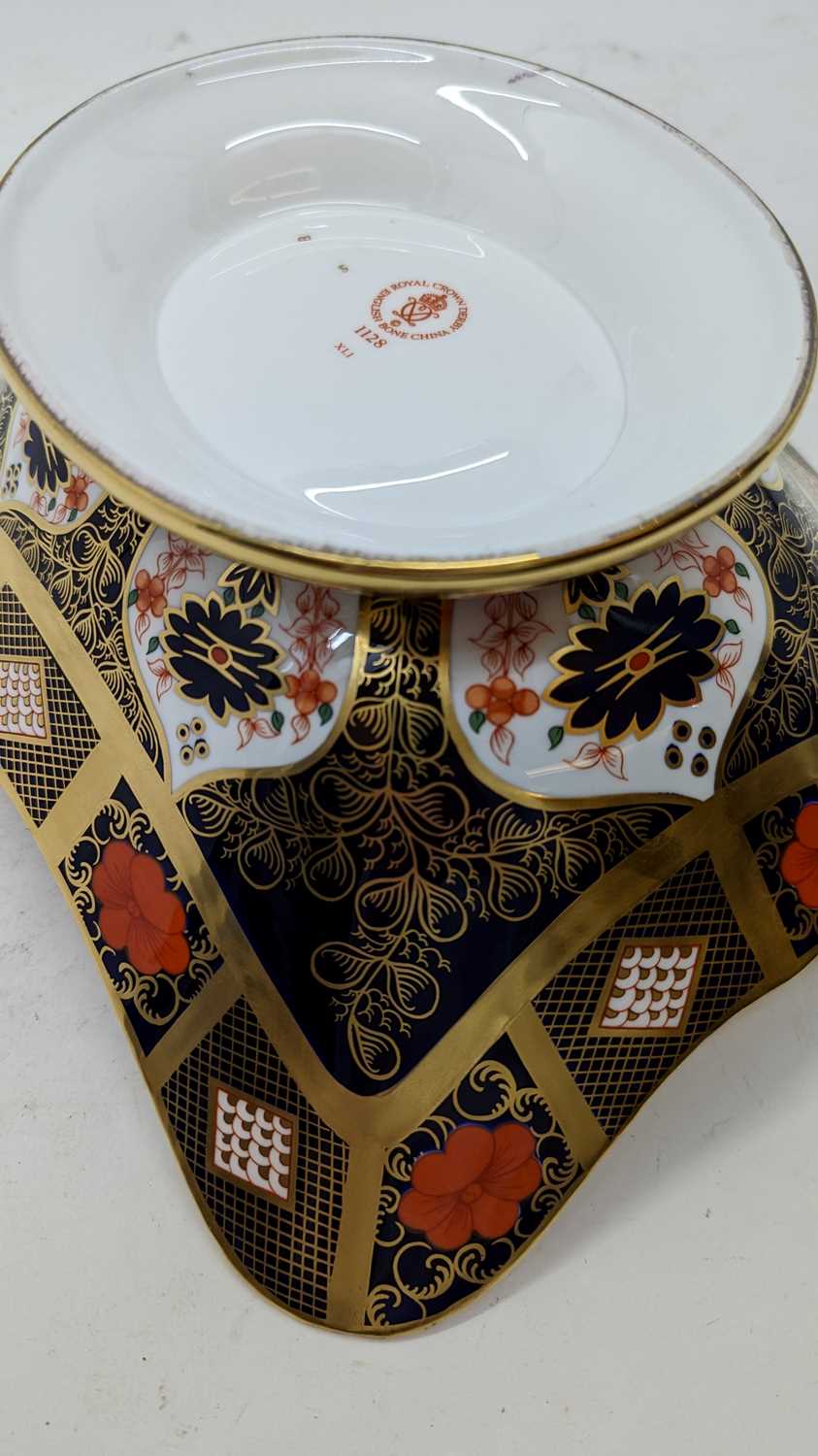 A Royal Crown Derby Imari porcelain twin handled dish, - Image 15 of 22