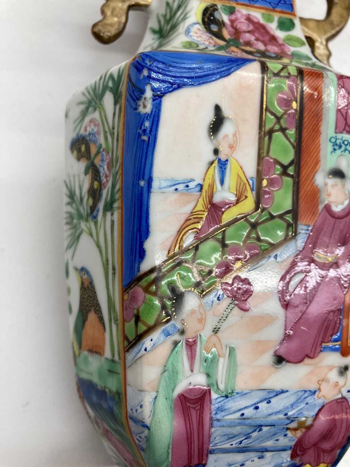 A collection of Chinese Canton famille rose porcelain vases, - Image 9 of 40
