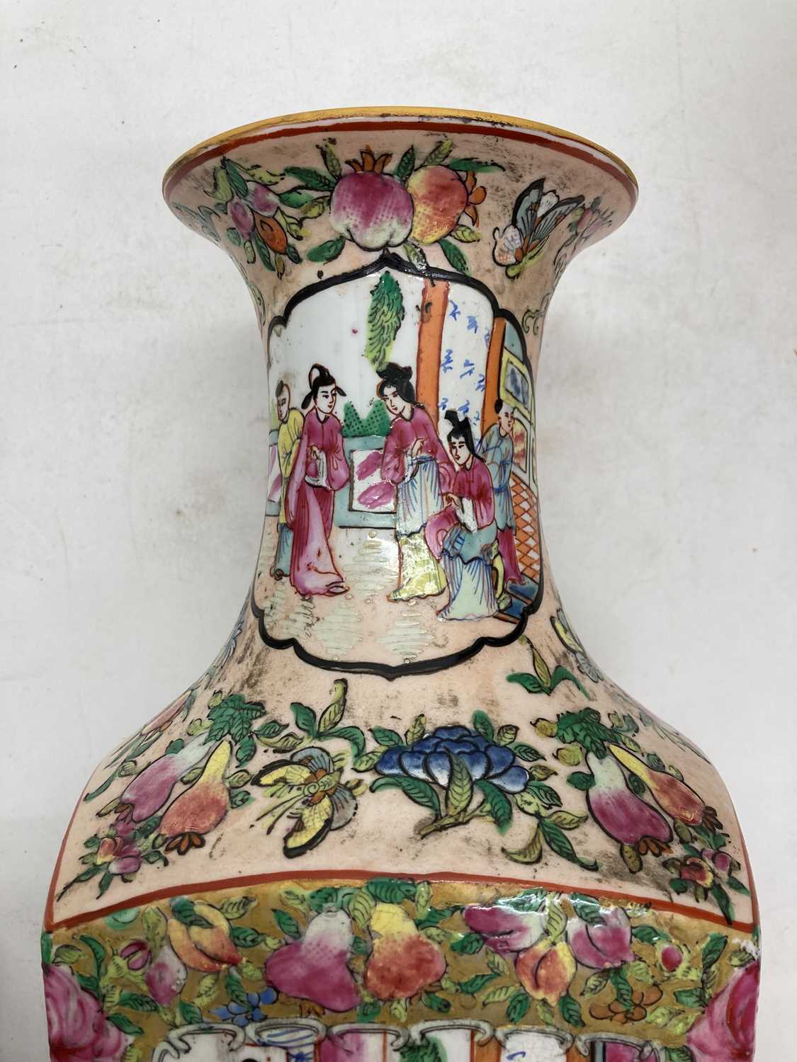 Three pairs of Chinese famille rose vases, - Image 76 of 136