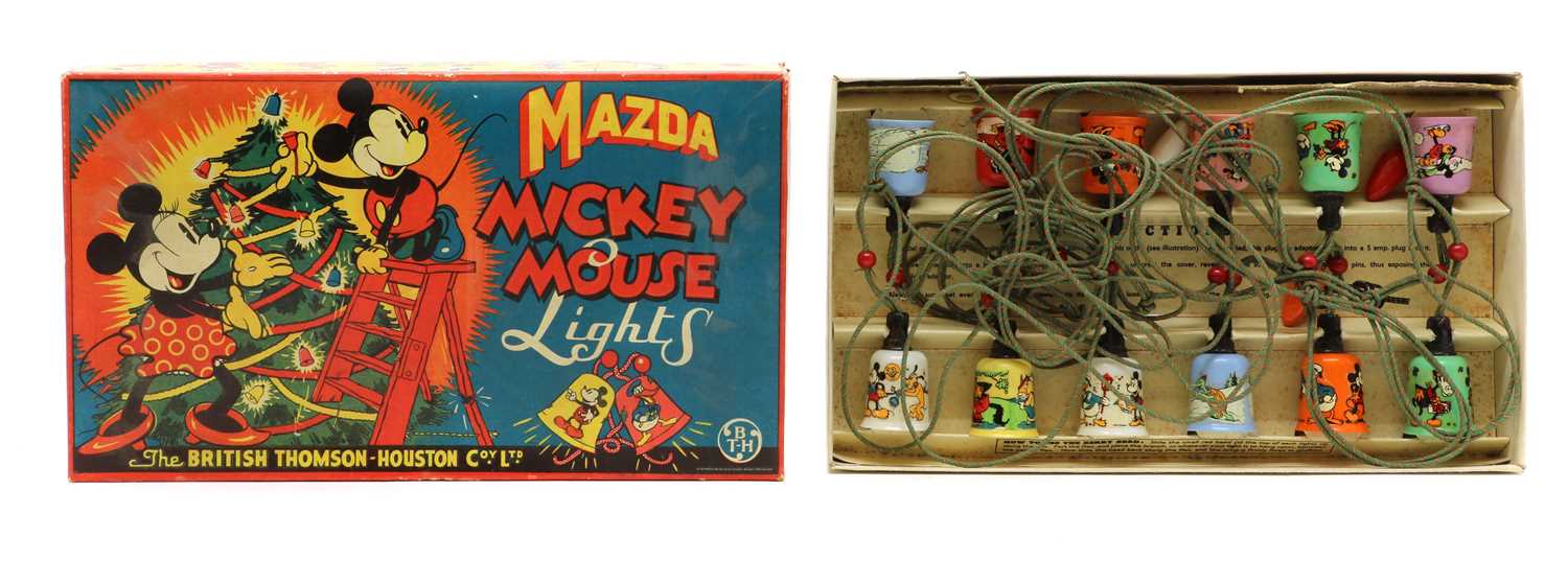 A Mazda mickey mouse set of twelve Christmas lights