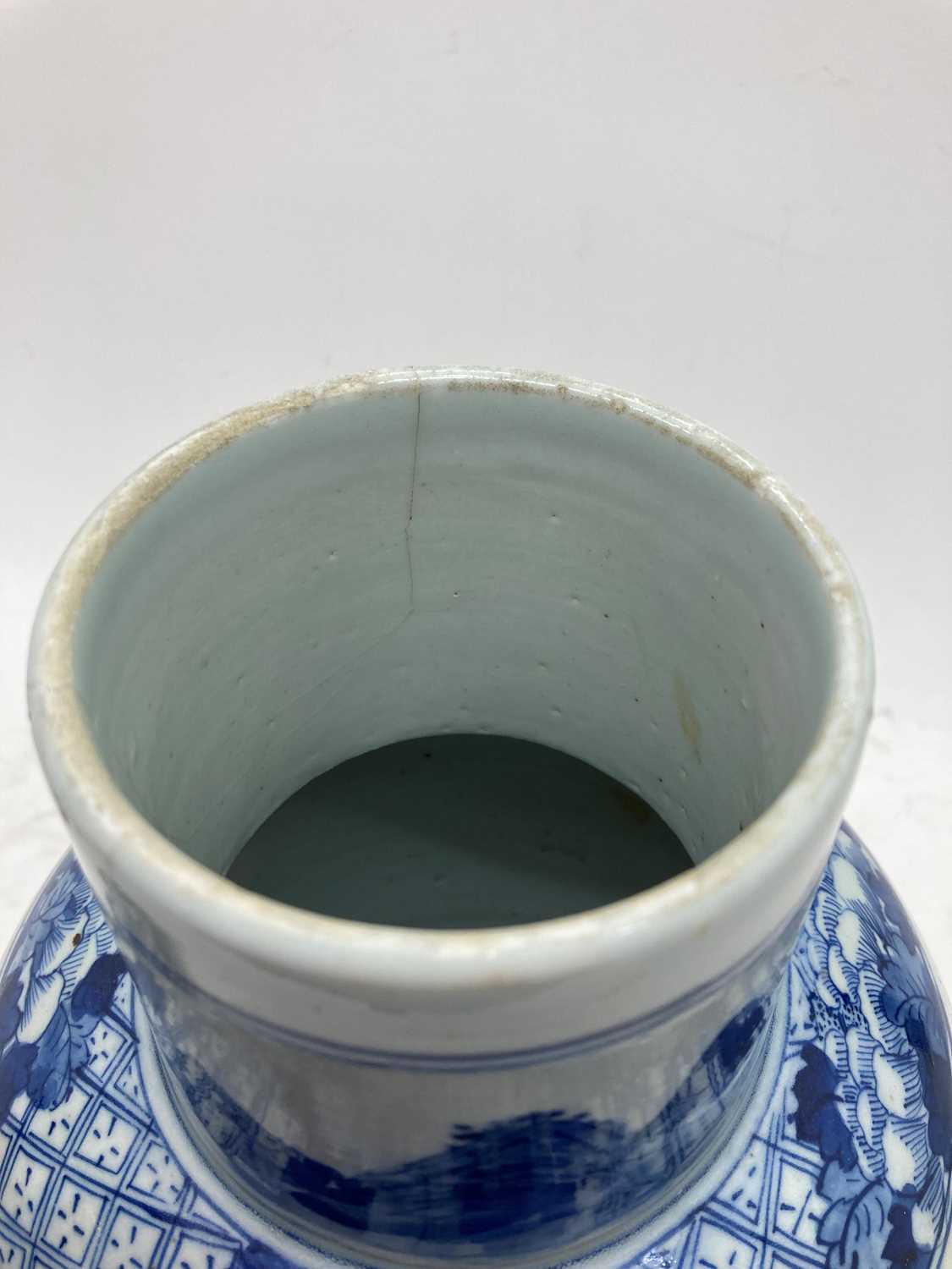 A Chinese blue and white vase and cover, - Image 12 of 26