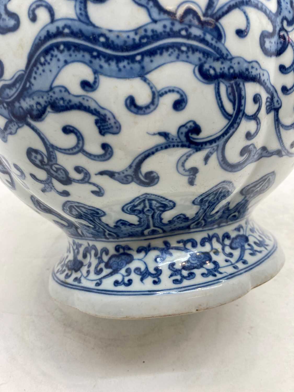 A Chinese large blue and white vase, - Image 12 of 17