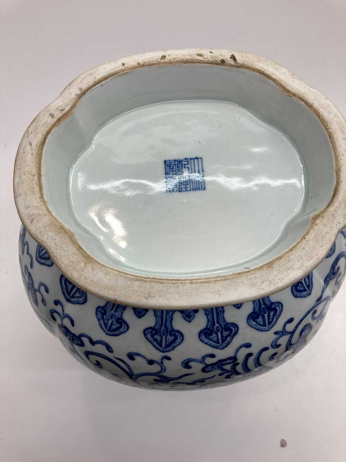 A Chinese large blue and white vase, - Image 11 of 17