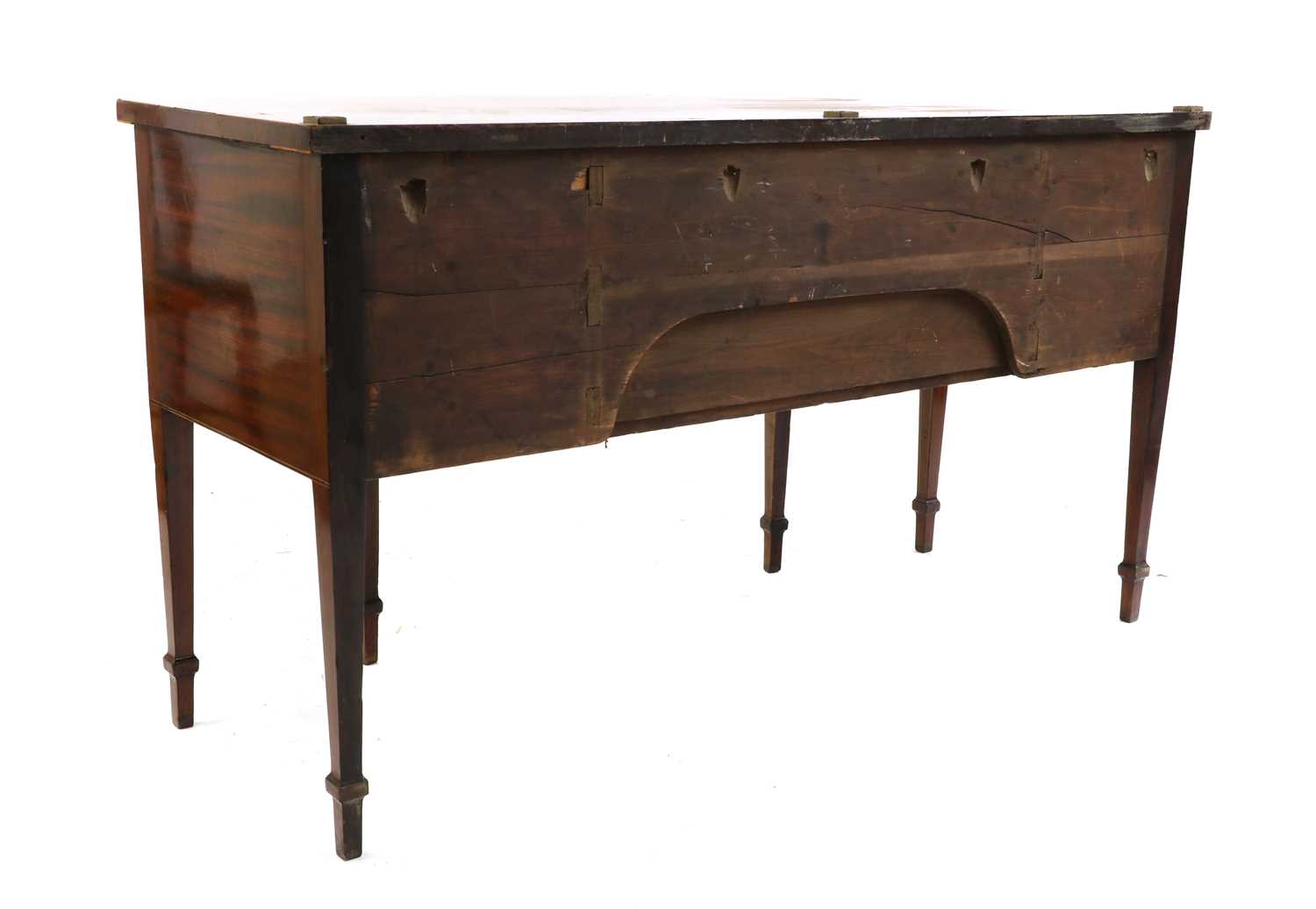 A George III mahogany and satinwood crossbanded bowfront sideboard, - Image 5 of 5