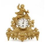 A French Spelter mantel clock