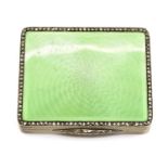 An Art Deco enamelled silver compact,