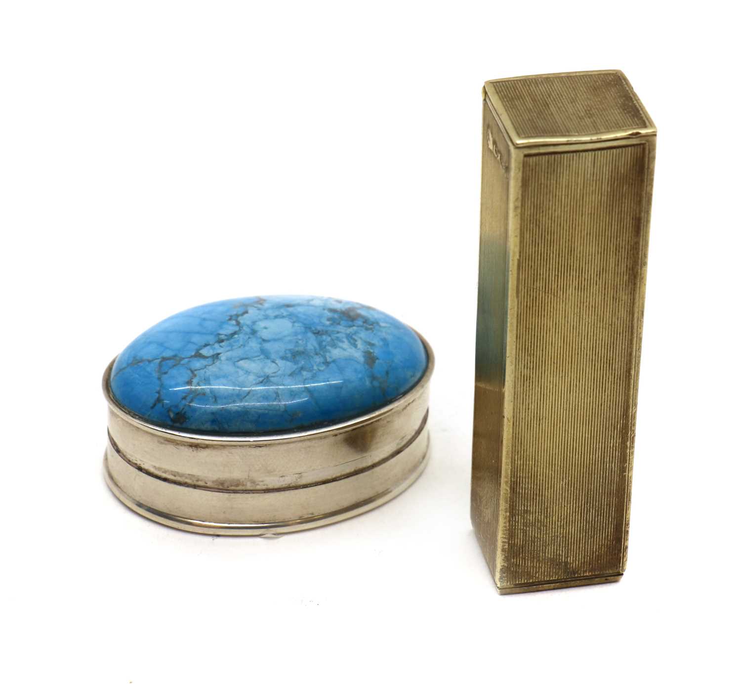 An Austrian Art Deco style silver pill box,