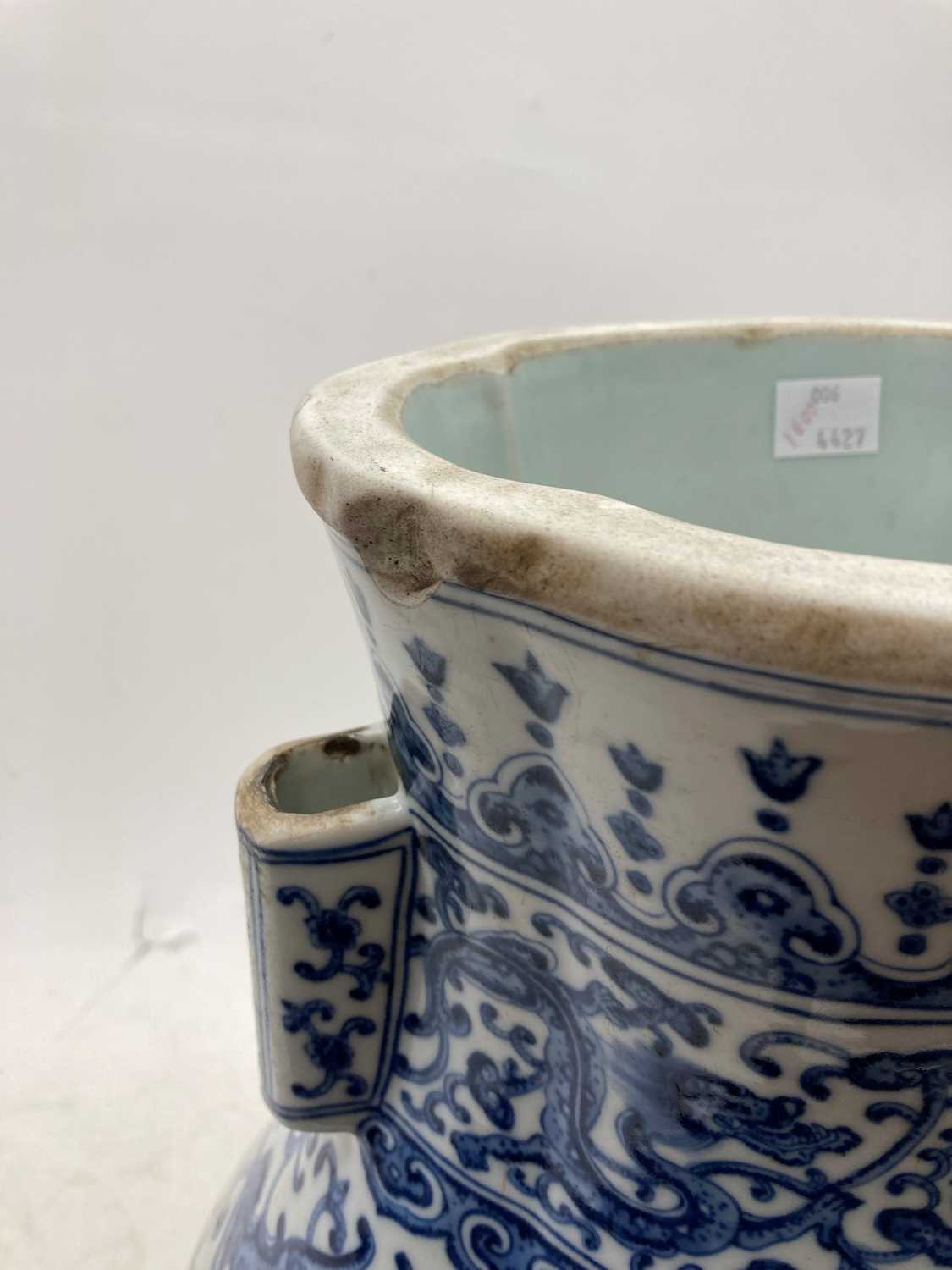 A Chinese large blue and white vase, - Image 7 of 17