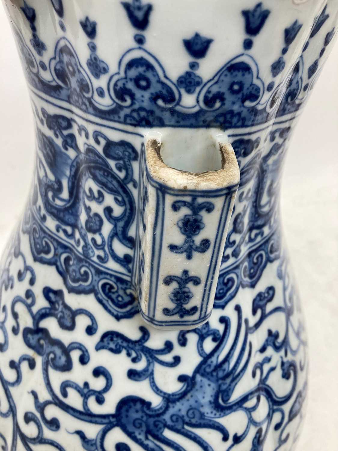 A Chinese large blue and white vase, - Image 8 of 17