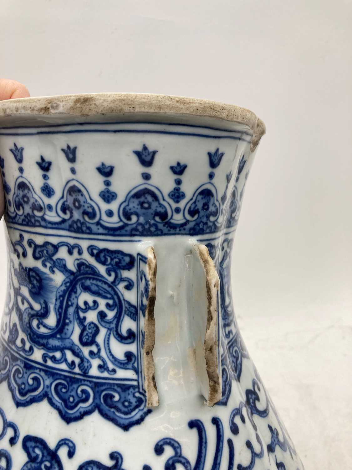 A Chinese large blue and white vase, - Image 17 of 17