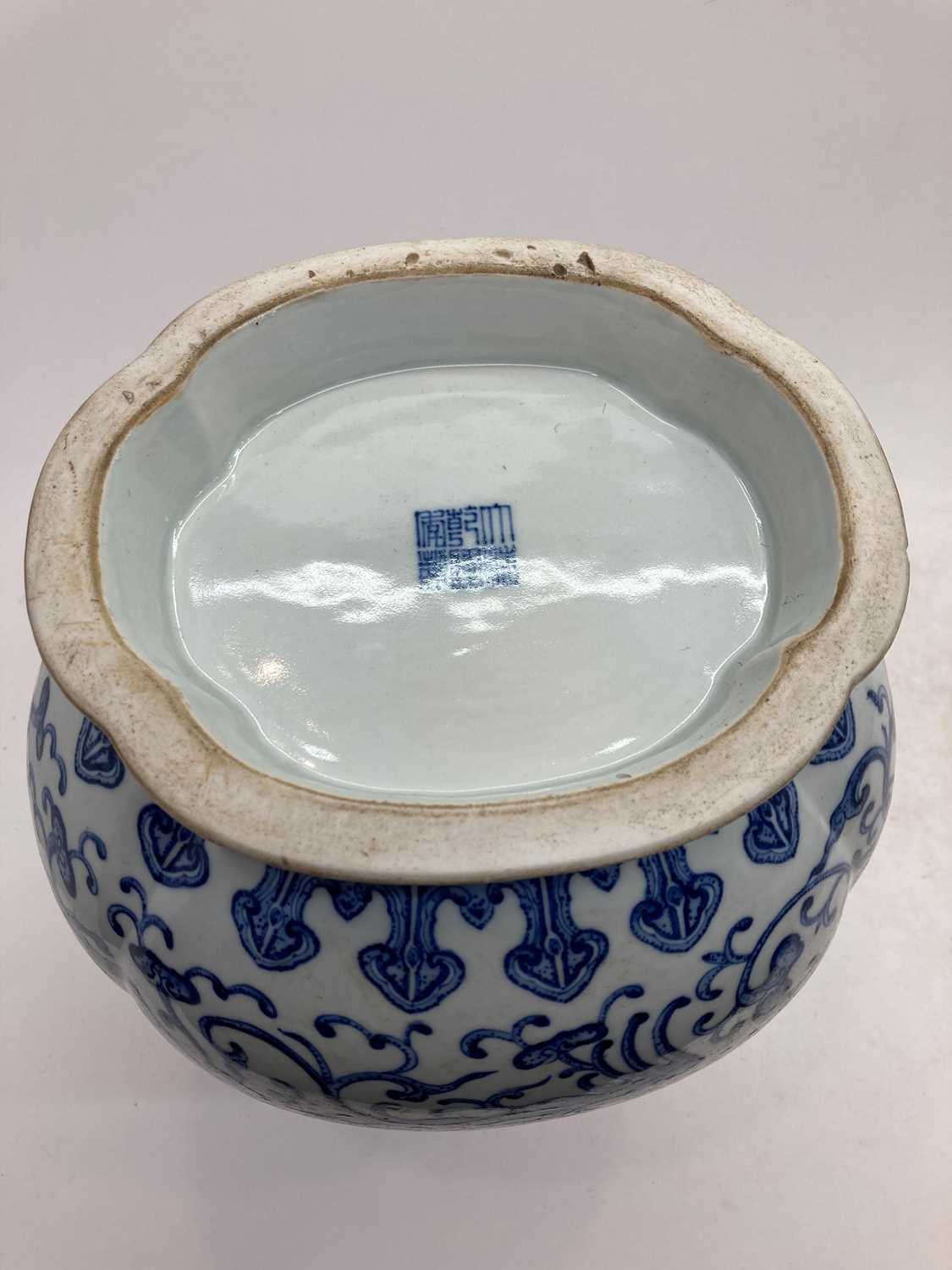 A Chinese large blue and white vase, - Image 14 of 17