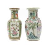 A Chinese famille rose porcelain vase,