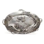 An Art Nouveau WMF pewter dish,