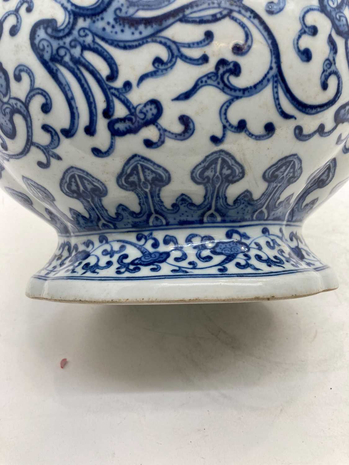 A Chinese large blue and white vase, - Image 10 of 17